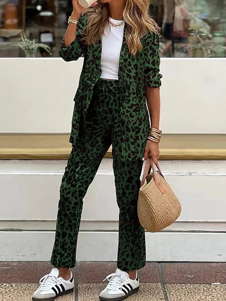 Conjunto Leopardo Outono Inverno