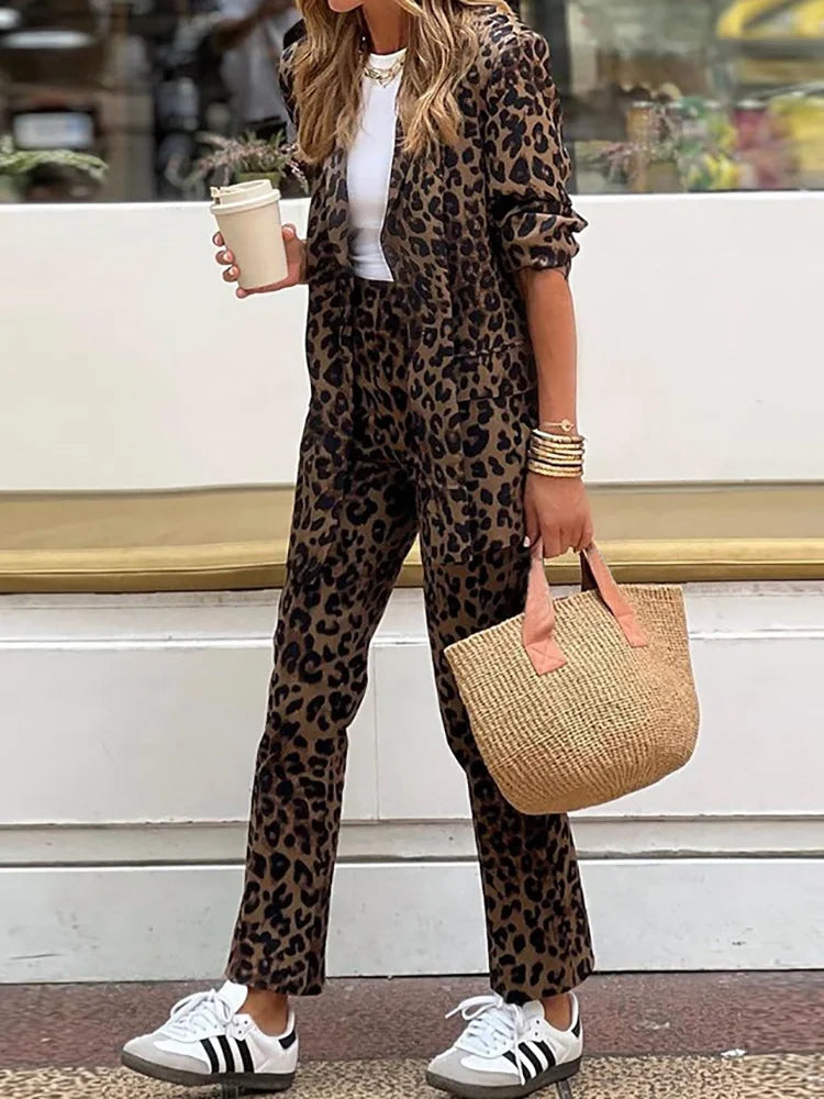 Conjunto Leopardo Outono Inverno