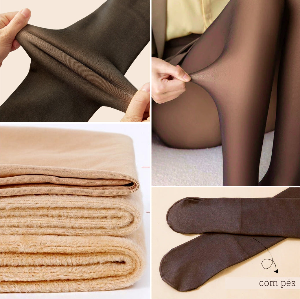 Meia Calça de Lã Translúcida (Tamanho único)