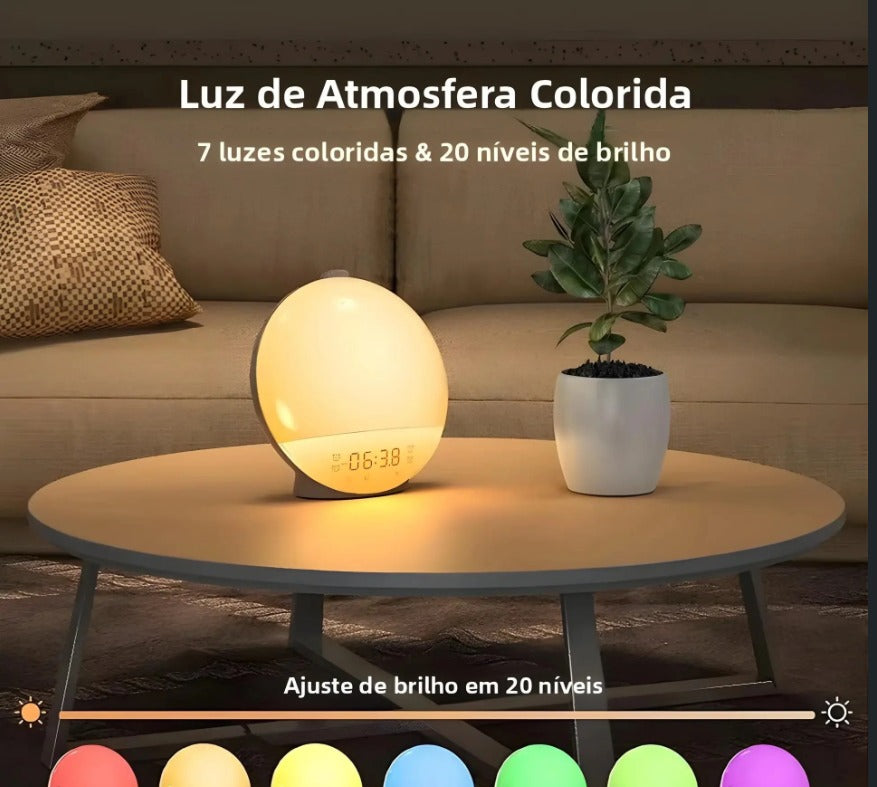 Relógio Alarme com Luz Natural