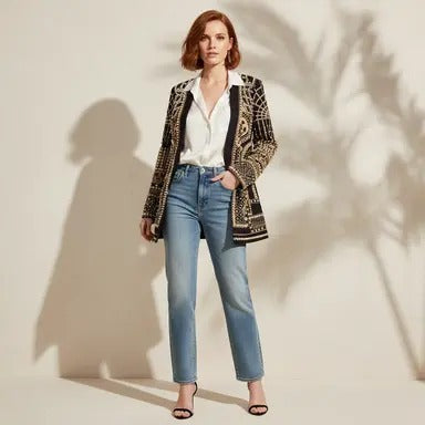 Blazer Bordado Venus - Pronta Entrega