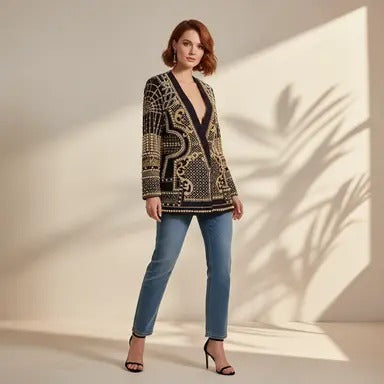 Blazer Bordado Venus - Pronta Entrega