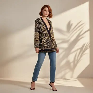 Blazer Bordado Venus - Pronta Entrega